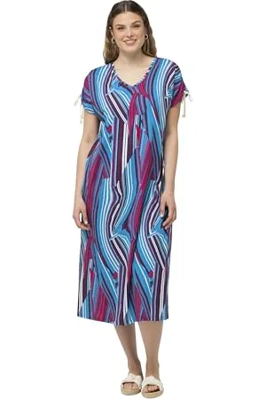 Ulla Popken Abito in Jersey, Stampato 832021 Vestito, , 56-58 Donna