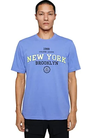 Koton Maglietta College con Stampa a Maniche Corte, in Cotone T-Shirt, (348), L Uomo