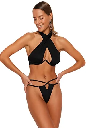 Trendyol Donne Normale Vita Alta Gamba Bikini Bottom Costumi da Bagno, , 0 Donna