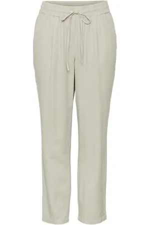 VERO MODA Pantaloni in Lino Casual da Donna Pants Femminili con Taglio Comodo Cotone Linen Trousers, Colore: , Taglia:XS