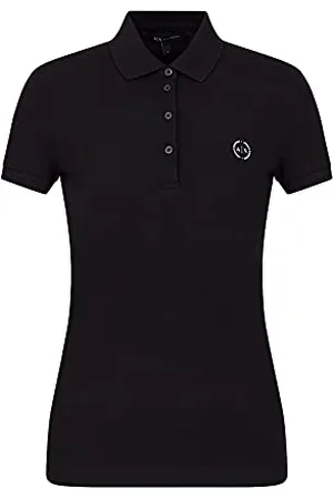 Armani Exchange Evergreen Polo, (Black 1200), Small Donna