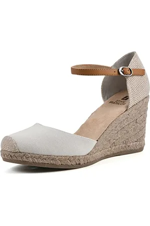 White Mountain Mambamamba, Sandalo Espadrillas con Zeppa Donna, , 38 EU