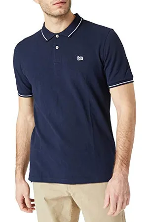 Lee Pique Polo, T-Shirt Uomo, (Blue Navy), L