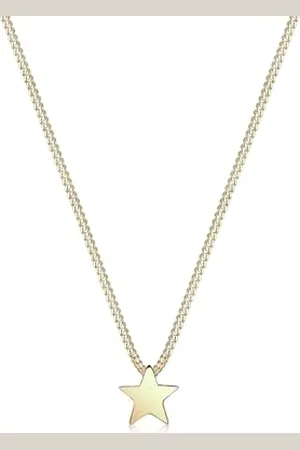 Elli Premium - Collana da donna con ciondolo, argento 375, giallo, forma a stelle - 0109870314_40