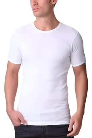 Eminence Canotta manica corta da uomo in 100% cotone, 7/XXXL, BIANCO