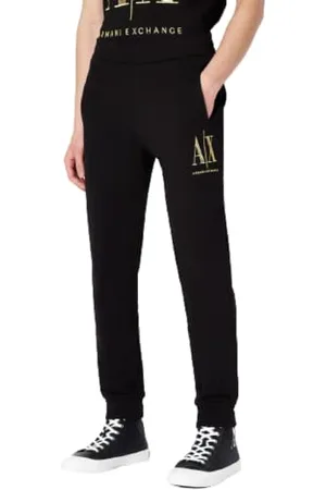 Armani Exchange Icona, Gamba con risvolto, Logo oro laterale, Pantaloni, Pantaloni casual Uomo, , M