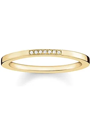 Thomas Sabo Anello con Diamante da Donna Argento 925, Misura 52 (16.6)