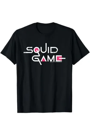 Squid Game Classic Logo Testo Bianco Maglietta