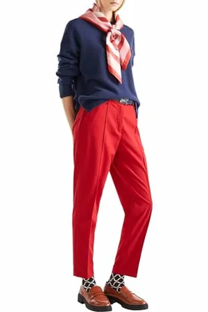 Benetton Pantalone 40k6df046, Pantaloni Donna, Bordeaux 0V3, 48