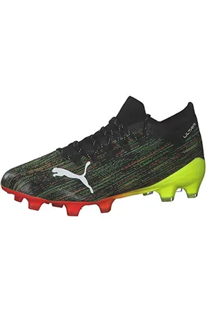 PUMA ULTRA 1.2 FG/AG, Scarpe da calcio, Unisex - Adulto, Black/ White/Yellow Alert, 36 EU