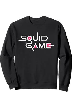 Squid Game Classic Logo Testo Bianco Felpa