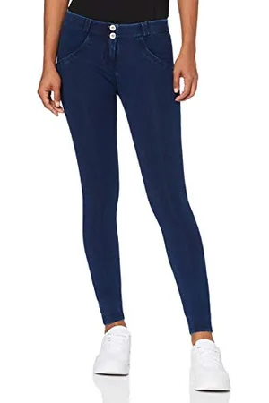 Freddy Pantalone WR.up® Superskinny Vita E Lunghezza Regular in Jersey Denim Scuro, Denim Scuro, Extra Large