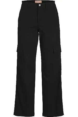 JJXX Jack & Jones Jxkendal Reg Stra Cargo MW Pant Pnt Noos Pantaloni, Schwarz, XL Donna