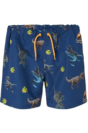 NAME IT Nkmmelvin Jurassic-Pantaloncini da Bagno Sky Costume, , 140 Bambini e Ragazzi