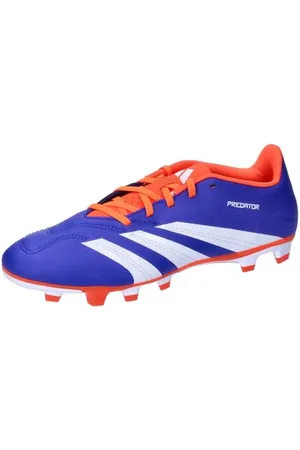 adidas Predator Club Football Boots Flexible Ground, Scarpe da Calcio Unisex-Adulto, Lucid Blue/Cloud White/Solar Red, 40 EU