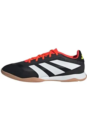 adidas Predator League Indoor Football Boots, Scarpe da Calcio Unisex-Adulto, Core Black/Cloud White/Solar Red, 45 EU