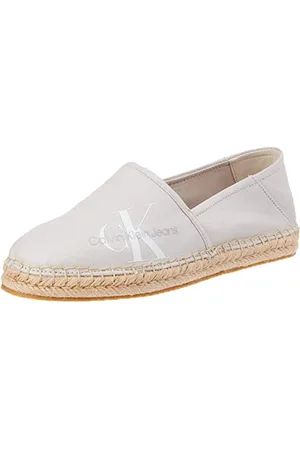 Calvin Klein Jeans Espadrillas Donna Scarpe in Tela, Grigio (Eggshell/Peach Blush), 36 EU