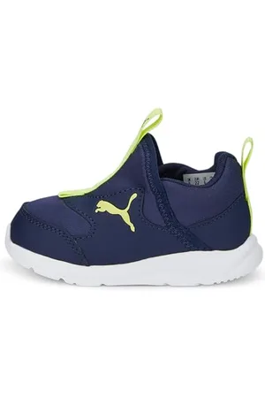 PUMA Fun Racer Slip ON Inf, Scarpe da Ginnastica Unisex-Bimbi 0-24, Peacoat-Light Lime, 20 EU