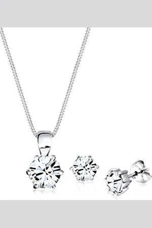 Elli Set di Gioi Donne di Base con Cristalli in Argento Sterlino 925