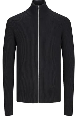 JACK & JONES Knitted Cardigan Plain Knitted Cardigan Black M Black M