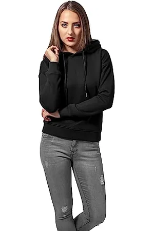 Urban classics Felpa con Cappuccio Donna Invernale, Pullover Caldo Manica Lunga, Maglione Pesante per Ragazza, Colore black, Taglia XS