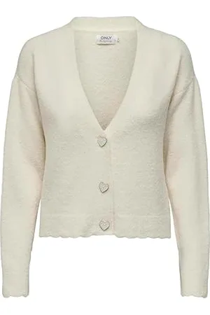 ONLY Onlrositta LS Vneck Card Knt Cardigan, , M Donna