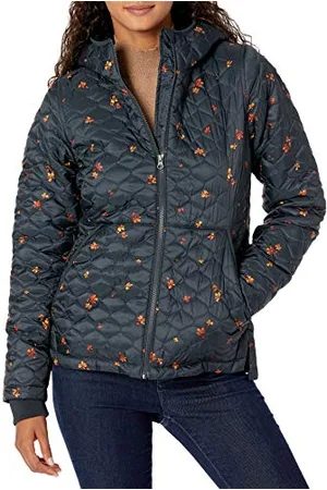 Amazon Piumino Leggero Trapuntato con Cappuccio Foderato in Sherpa Impermeabile con Cerniera Integrale Donna, , L