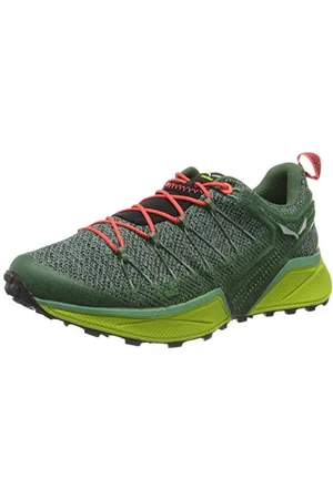 Salewa WS Dropline, Scarpe da Trail Running Donna, Verde (Feld Green/Fluo Coral), 40.5 EU