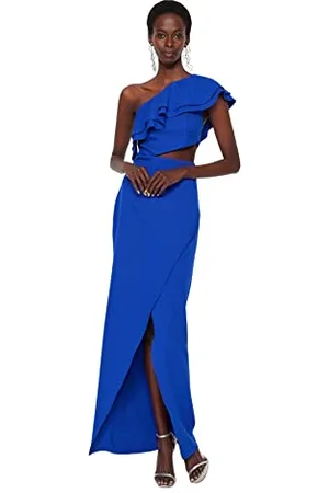 Trendyol Women Double-Breasted Fitted Woven Evening Dress Abito da Sera in Tessuto Aderente Doppiopetto da Donna, , 68