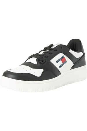 Tommy Hilfiger Tjm Retro Basket Ess EM0EM01395, Uomo, Bianco (Black/Ecru), 40 EU
