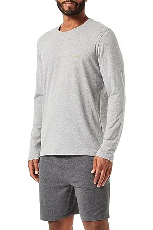 HUGO BOSS Mix&Match LS-Shirt R Maniche Lunghe Lounggew, Open Grey60, M Uomo