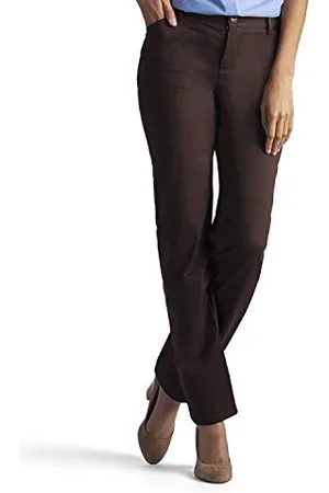 Lee Pantaloni da donna con gamba dritta per tutto il giorno, vestibilità rilassata - marrone - 42 Corto