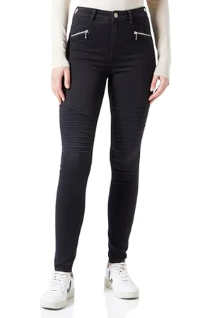 ONLY Onlroyal HW Biker Zip Ext DNM Jeans Skinny Fit, , XS x 34L Donna
