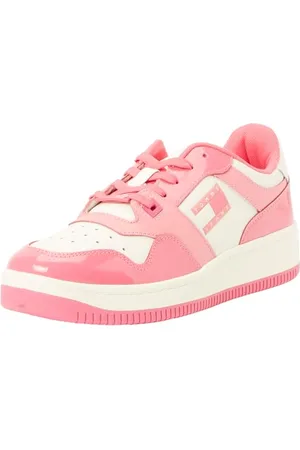 Tommy Hilfiger TJW Retro Basket Patent LTR EN0EN02499, Sneaker con Suola Cupsole Donna, Rosa (Pink Alert), 37 EU