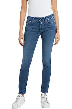 Replay Jeans da Donna New Luz Vestibilità Skinny con Power Stretch, Blu , 24W / 32L