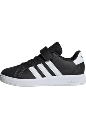 adidas Grand Court 2.0 Shoes Children, Scarpe da Tennis Unisex-Adulto, Core Black/Cloud White/Core Black, 32 EU