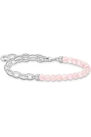 Thomas Sabo Bracciale in argento sterling 925 con perline di quarzo , A2098-034-9, Kleine, Argento sterling, Nessuna pietra preziosa
