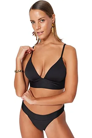 Trendyol Reggiseno Bikini Dettagliato sul Retro Testurizzato Top, , 44 Donna