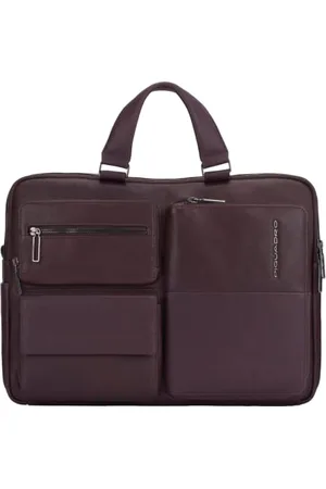 Piquadro Ronnie Cartella a due manici in pelle porta PC 15.6" a due scomparti