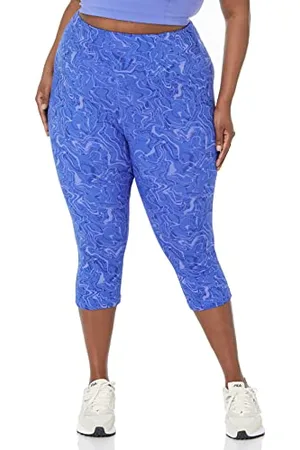 Amazon Leggings Capri Sportivi Modellanti per Allenamento a Vita Alta (Disponibili in Taglie Forti) Donna, , XXL Plus