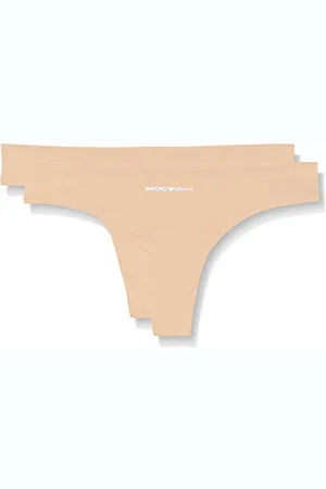 Emporio Armani Bi-Pack Thong Iconic Cotton, Biancheria Intima Donna, (Nude), S