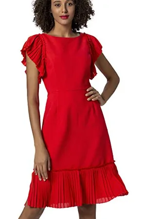 Apart Dress with Volants Vestito, (Rot Rot), 48 (Taglia Unica: 42) Donna