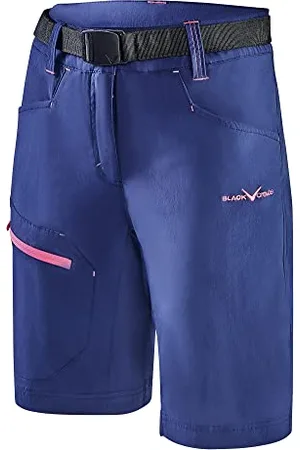 Black Crevice Pantaloncini da Trekking da Donna, Corti, da Donna, Impermeabili, ad Asciugatura Rapida, Resistenti e Traspiranti, con Tasche, , 46