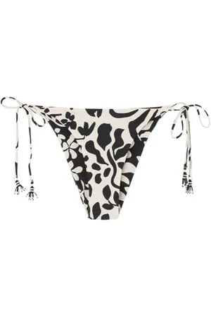 Women secret Reversible B&W Floral Bikini Bottoms Brief, , XL Donna