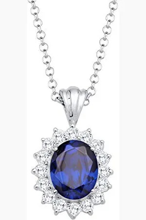Elli Collana da Donna Argento 925 con Cristallo , 45cm