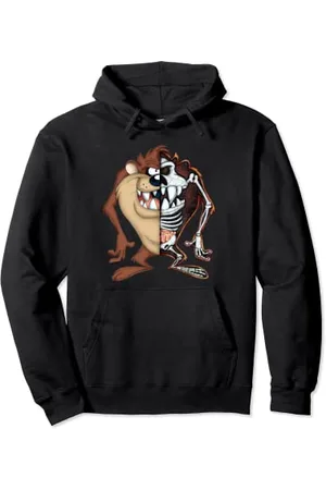LOONEY TUNES Taz Half Skeleton Felpa con Cappuccio