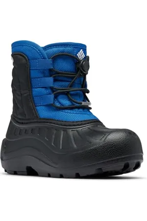 Columbia Powderbug Snowlite Lace, Stivali da neve Unisex - bambini e ragazzi, Mountain Blue/Black Youth, 37 EU