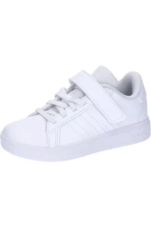 adidas Grand Court 2.0 Shoes Children, Scarpe da Tennis Unisex-Adulto, Cloud White/Cloud White/Grey One, 32 EU