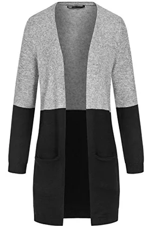 ONLY Queen L/S Long Cardigan Knt Noos Cardigan Donna, (Grey Melange), Medium