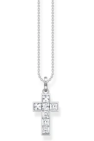 Thomas Sabo KE2166-051-14-L45V - Collana da donna in sterling 925 con zirconi bianchi, lunghezza 45 cm, 45 cm, sterling, Zirconia cubica